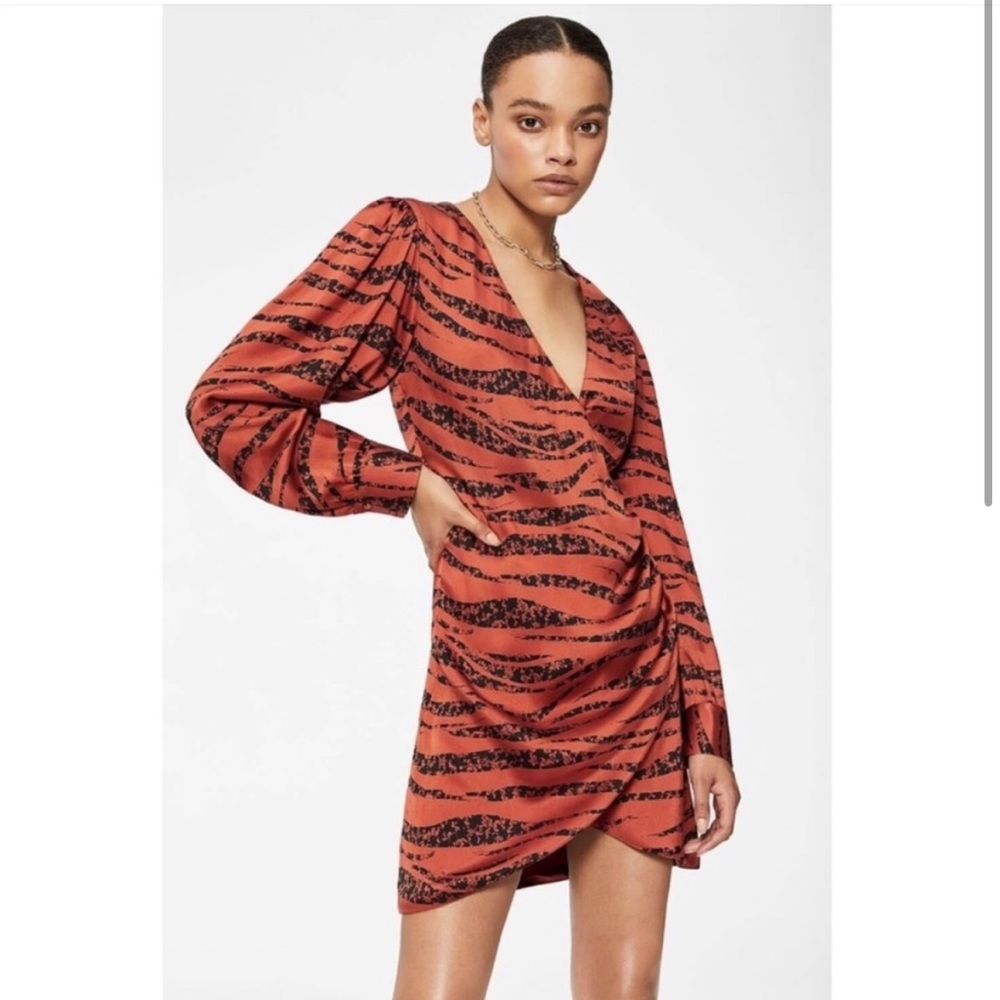 NWT. Anine Bing Silk Wrap Dress